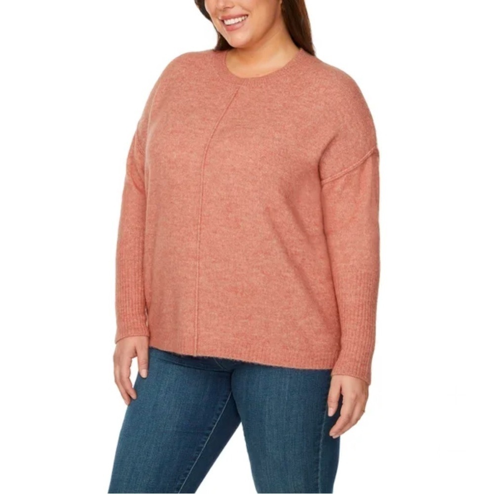 Legendary Outfitters Ladies' Cozy Knit Sweater Heather Rose Crewneck Sweater L